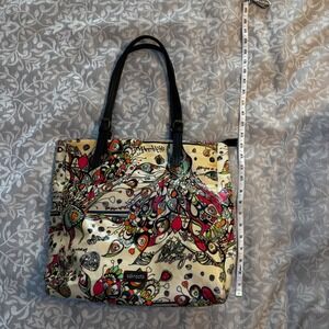 Sakroots Coated Canvas Tote Bag Optic Love Song Pattern